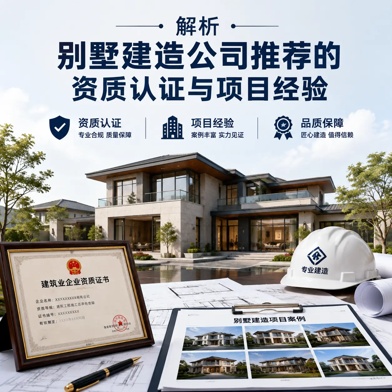 解析 山西 别墅建造公司推荐的资质认证与项目经验
