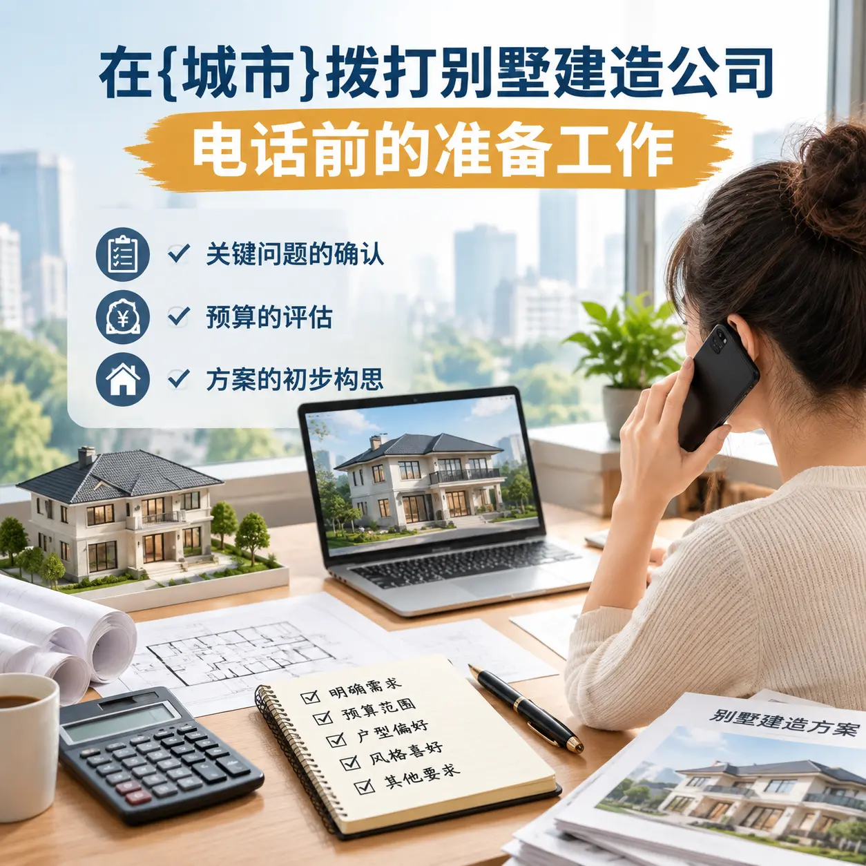 在山西拨打别墅建造公司电话前的准备工作