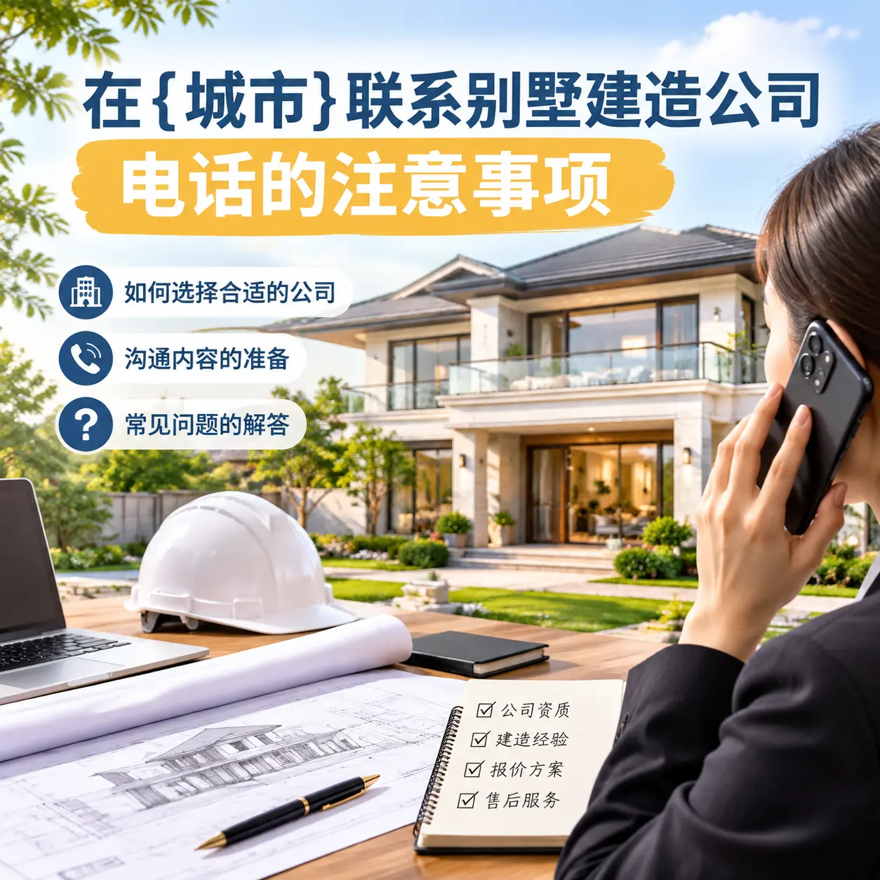 在山西联系别墅建造公司电话的注意事项