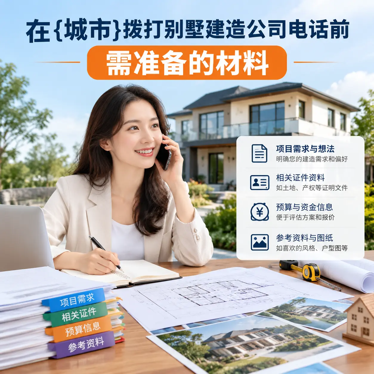 在山西拨打别墅建造公司电话前需准备的材料