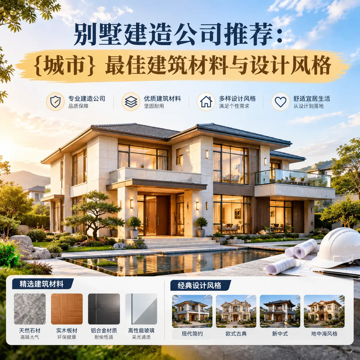 别墅建造公司推荐: 山西 最佳建筑材料与设计风格